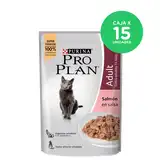 PROPLAN POUCH ADULT CAT SALMON 85GRS CAJA X 15 UNIDADES
