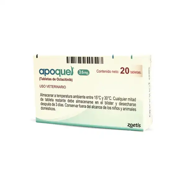 ZOETIS APOQUEL 3.6MG (H/ 9 KG) X 20 COMPRIMIDOS