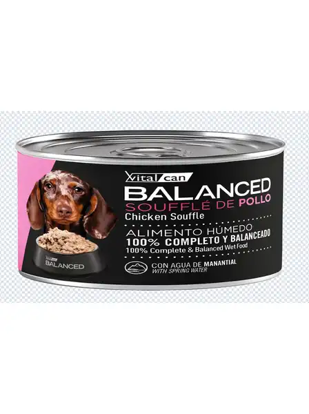 VITALCAN BALANCED SOUFFLE DE POLLO PERRO CACHORRO 85G X 12 U