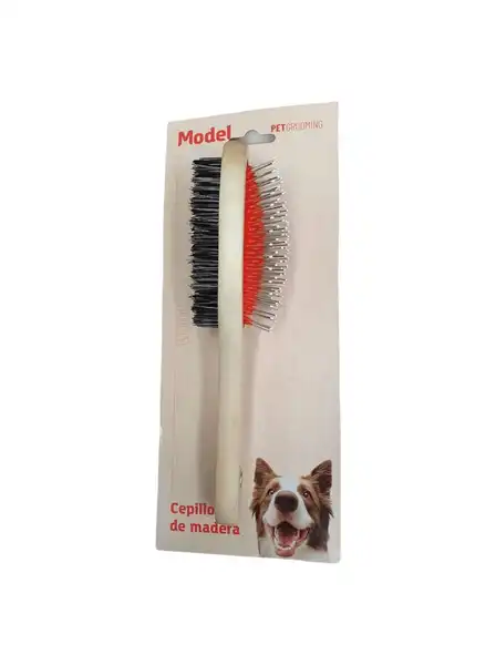 MODEL CEPILLO DOBLE DE MADERA ROJO GRANDE