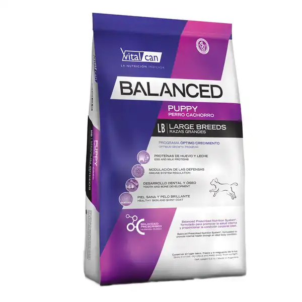 VITALCAN BALANCED CACHORRO RAZA GRANDE 20KG+2KG (BOLSA DE 22KG)
