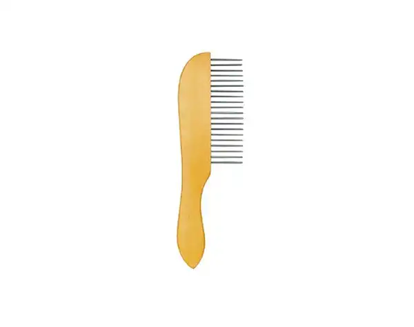 PER-ROS PEINE 20 DIENTES LARGOS MANGO MADERA  