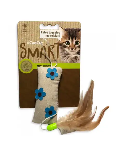 CAN CAT PELUCHE PLUMAS CON HILO