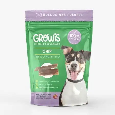 GROWIS CHIPS DE CARNE X70 GR
