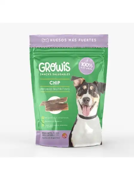 GROWIS CHIPS DE CARNE X70 GR