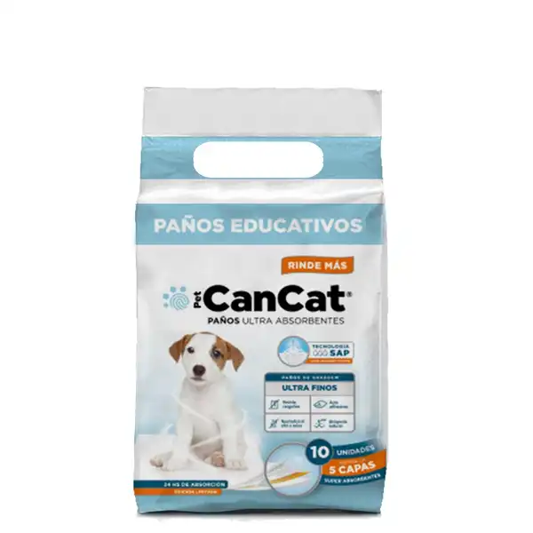 CAN CAT PAÑOS PREMIUM X 10 UNIDADES BOY (60X60)