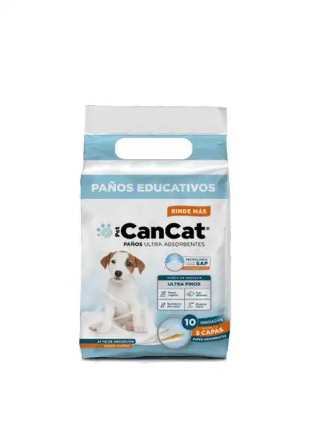 CAN CAT PAÑOS PREMIUM X 10 UNIDADES BOY (60X60)