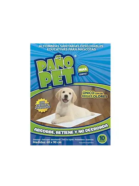 PAÑOPET PAÑO PET MAX COMPACT X 10 UNIDADES