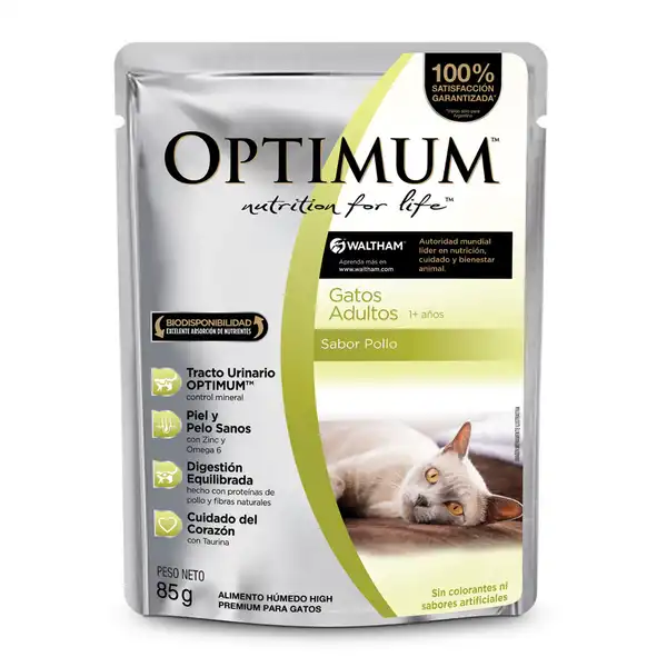 OPTIMUM POUCH GATOS ADULTOS 85GRS