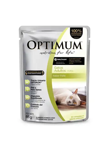 OPTIMUM POUCH GATOS ADULTOS 85GRS