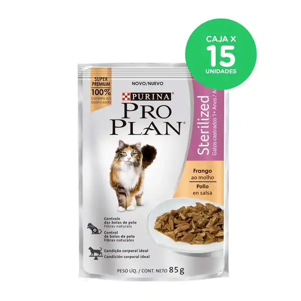 PROPLAN POUCH STERILIZED CAT 85GRS CAJA X 15 UNIDADES