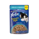 FELIX POUCH FANTASTIC MIX CON POLLO Y SALSA SABOR A CANGREJO 85GRS