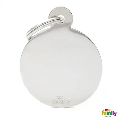 MY FAMILY MEDALLA BASIC CHROME BIG ROUND BRASS MFB16