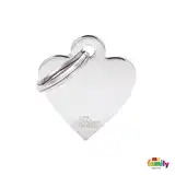 MY FAMILY MEDALLA BASIC CHROME SMALL HEART CHROMED BRASS MFB21