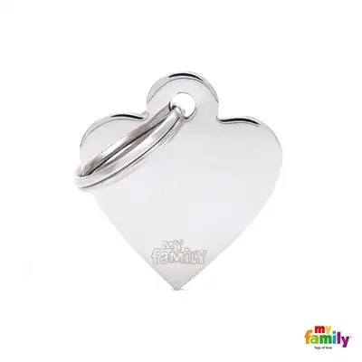 MY FAMILY MEDALLA BASIC CHROME SMALL HEART CHROMED BRASS MFB21