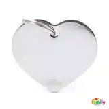 MY FAMILY MEDALLA BASIC CHROME BIG HEART CHROMED BRASS MFB26