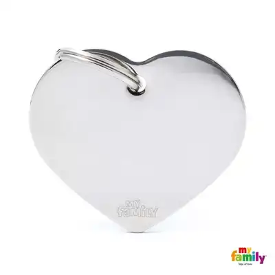 MY FAMILY MEDALLA BASIC CHROME BIG HEART CHROMED BRASS MFB26