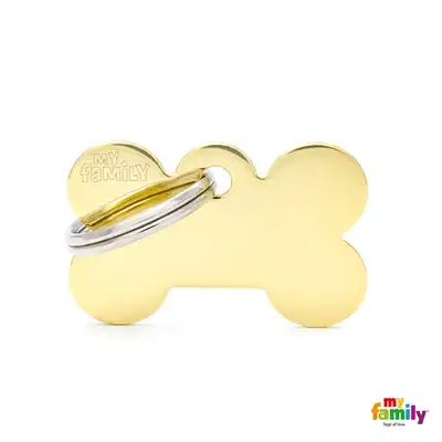 MY FAMILY MEDALLA BASIC GOLD SMALL BONE GOLDEN BRASS MFB02