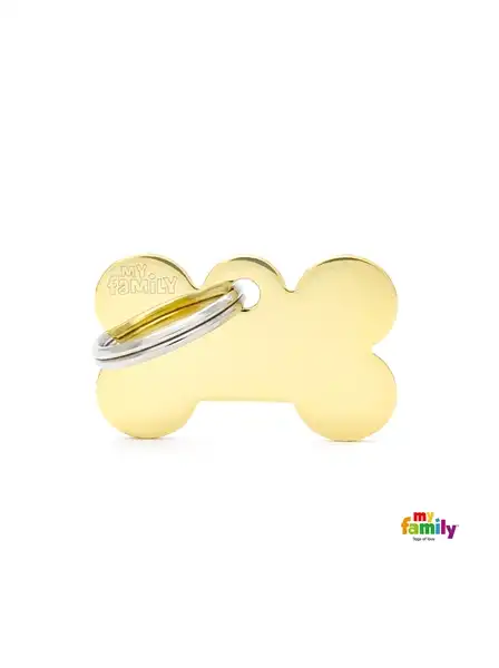 MY FAMILY MEDALLA BASIC GOLD SMALL BONE GOLDEN BRASS MFB02