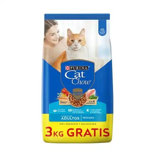 CATCHOW ADULTOS PESCADO POLLO 15KG + 3KG DE REGALO (BOLSA DE 18KG)