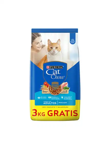 CATCHOW ADULTOS PESCADO POLLO 15KG + 3KG DE REGALO (BOLSA DE 18KG)
