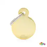 MY FAMILY MEDALLA BASIC GOLD SMALL ROUND GOLDEN BRASS MFB12