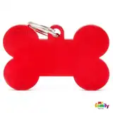 MY FAMILY MEDALLA BASIC XL RED ALUMINUM BONE MFXL02
