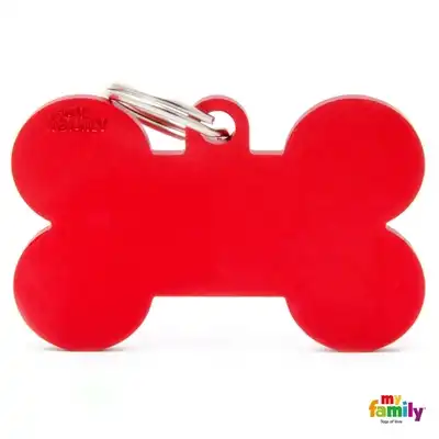 MY FAMILY MEDALLA BASIC XL RED ALUMINUM BONE MFXL02