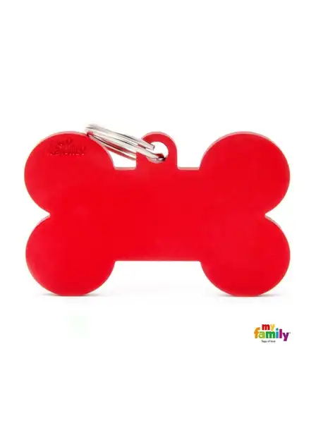 MY FAMILY MEDALLA BASIC XL RED ALUMINUM BONE MFXL02