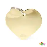 MY FAMILY MEDALLA BASIC GOLD BIG HEART GOLDEN BRASS MFB27