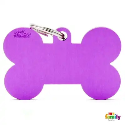 MY FAMILY MEDALLA BASIC XL PURPLE ALUMINUM BONE MFXL04
