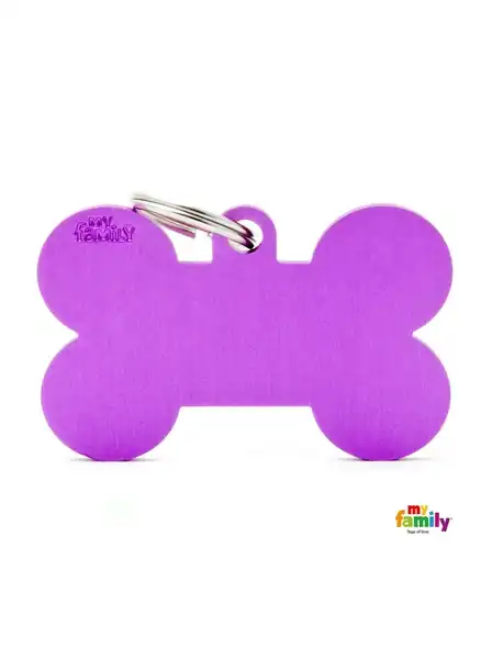 MY FAMILY MEDALLA BASIC XL PURPLE ALUMINUM BONE MFXL04