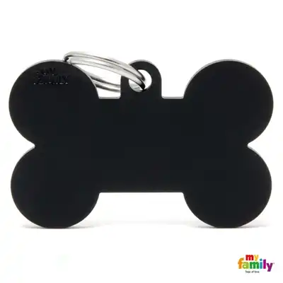 MY FAMILY MEDALLA BASIC XL BONE ALUMINUM BLACK MFBXL05