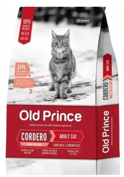 OLDPRINCE NOVEL CORDERO Y ARROZ GATOS ADULTOS 1 KG