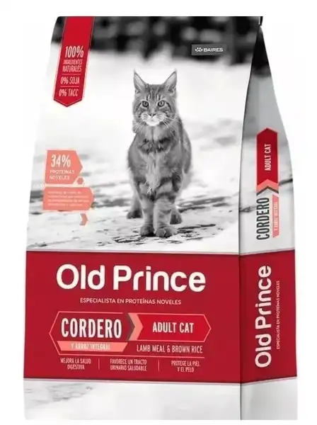 OLDPRINCE NOVEL CORDERO Y ARROZ GATOS ADULTOS 1 KG