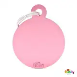 MY FAMILY MEDALLA BASIC BIG ROUND ALUMINUM PINK MFB19