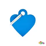 MY FAMILY MEDALLA BASIC SMALL HEART ALUMINUM BLUE MFB23