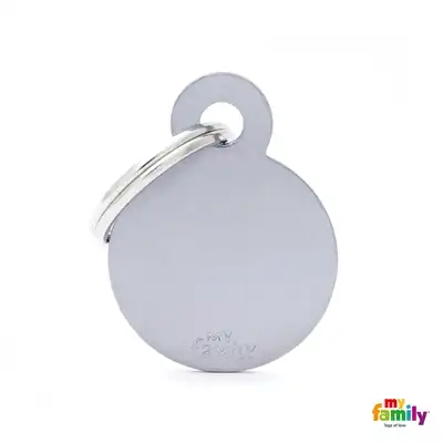 MY FAMILY MEDALLA BASIC SMALL ROUND ALUMINUM GREY MFB57