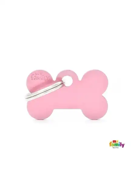 MY FAMILY MEDALLA BASIC SMALL BONE ALUMINUM PINK MFB04