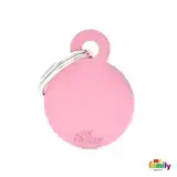 MY FAMILY MEDALLA BASIC SMALL ROUND ALUMINUM PINK MFB14