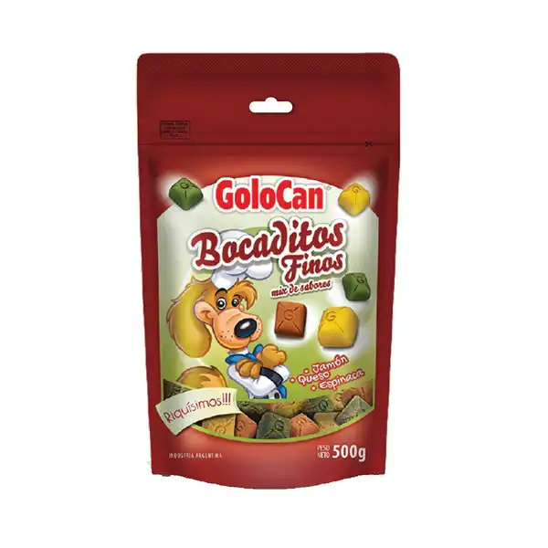 GOLOCAN BOCADITOS FINOS JAMON QUESO ESPINACA 500GRS