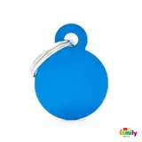 MY FAMILY MEDALLA BASIC SMALL ROUND ALUMINUM BLUE MFB13