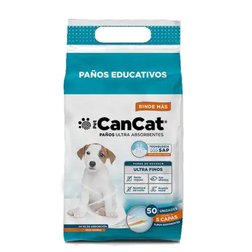 CAN CAT PAÑOS PREMIUM X 50 UNIDADES (60X40)