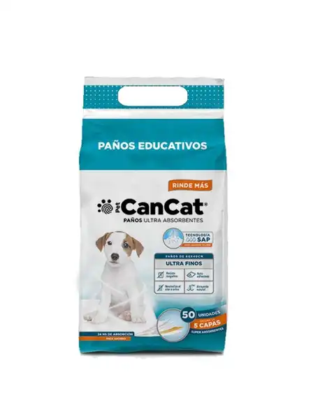 CAN CAT PAÑOS PREMIUM X 50 UNIDADES (60X40)