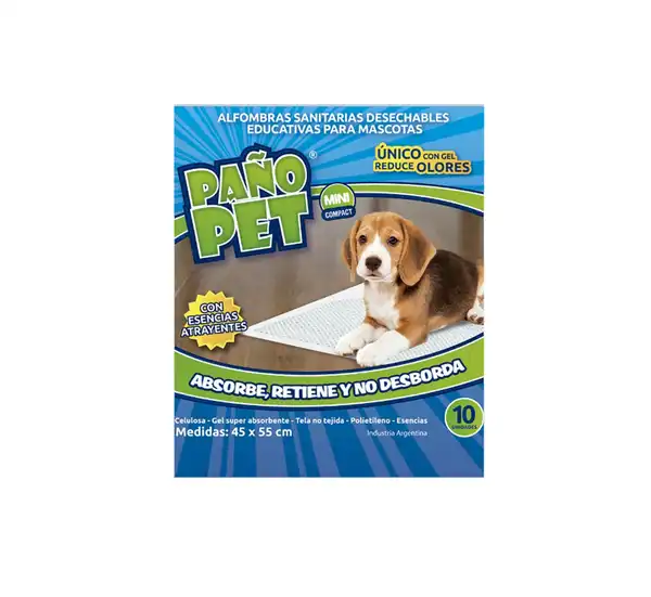 PAÑOPET PAÑO PET COMPACT MINI X 10 UNIDADES (45X55 CM)