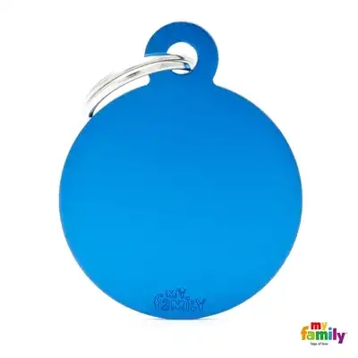 MY FAMILY MEDALLA BASIC BIG ROUND ALUMINUM BLUE MFB18