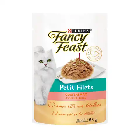 Alimento Húmedo Fancy Feast Petit Filets Salmón 85 g (caja X15) para Gatos