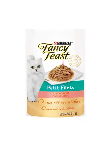 Alimento Húmedo Fancy Feast Petit Filets Salmón 85 g (caja X15) para Gatos