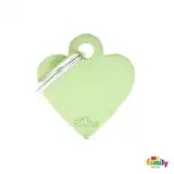 MY FAMILY MEDALLA BASIC SMALL HEART ALUMINUM GREEN MFB41