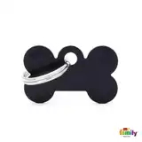 MY FAMILY MEDALLA BASIC SMALL BONE ALUMINUM BLACK MFB31